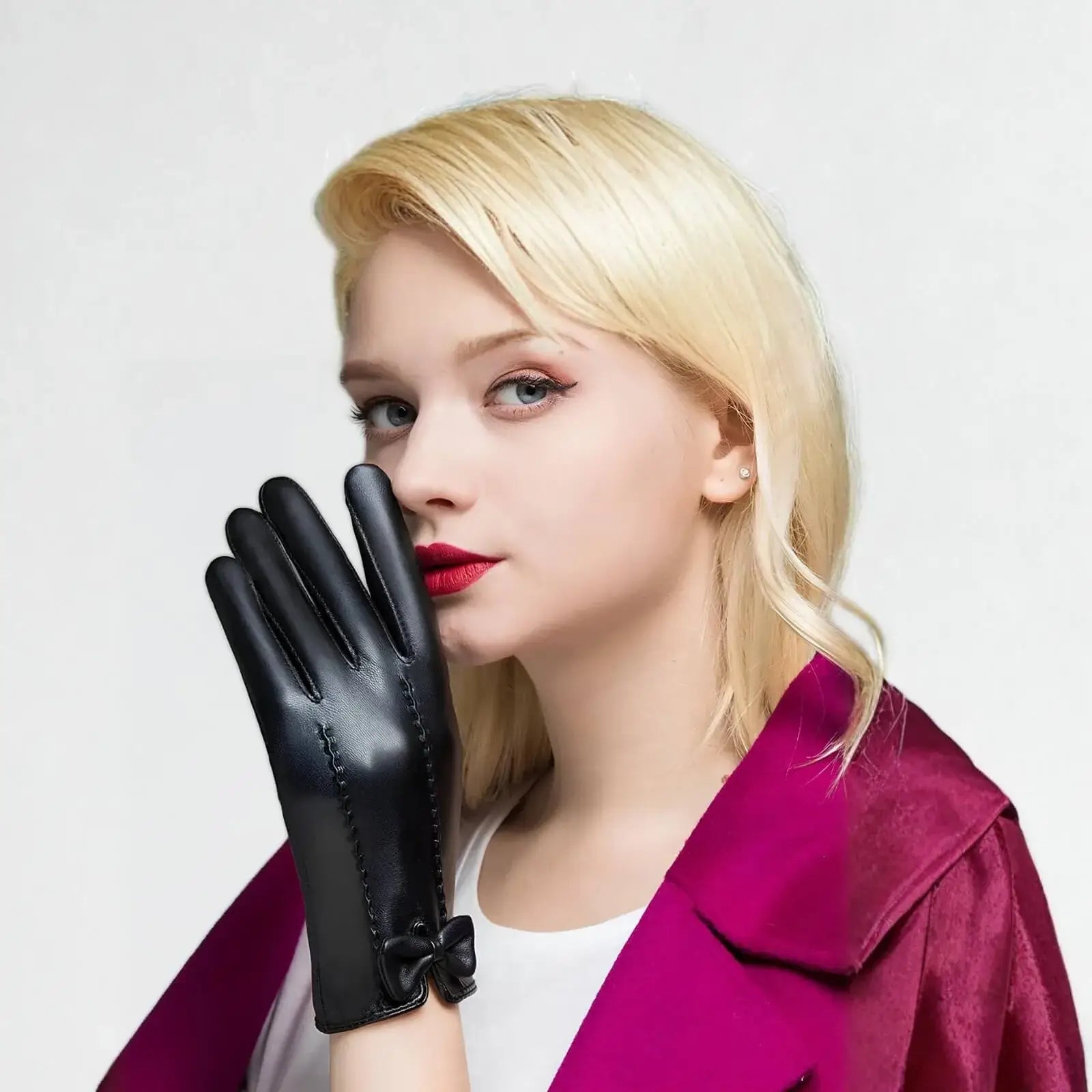 Cashmere-Lined Leather Gloves